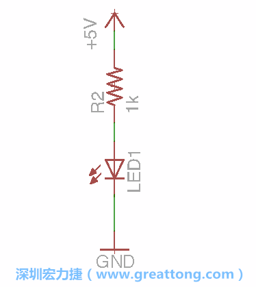 如圖所示放置一個開關（switch）、10K電阻器（10k resistor）和0.1μF的電容（0.1μF capacitor），并把開關的一端連到接地端上。