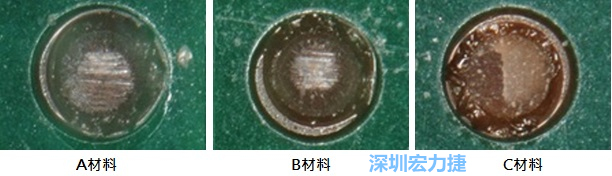 圖14- 冷球拉力試驗(yàn)后，光學(xué)顯微鏡下的失效模式