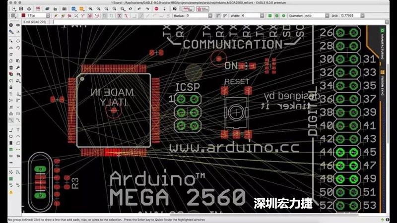 CadSoft EAGLE是一款專業的印刷電路板(PCB)設計軟件，低成本、便于使用、功能強大。